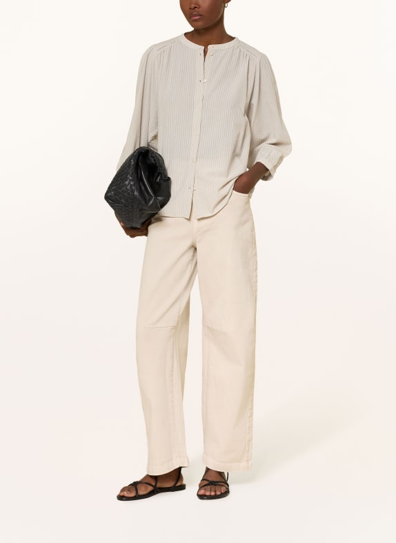 Marc O'Polo Blouse met 3/4-mouwen CRÈME / ZWART