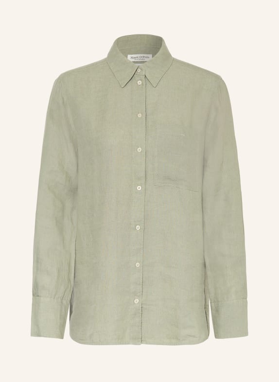 Marc O'Polo Hemdbluse aus Leinen HELLGRÜN
