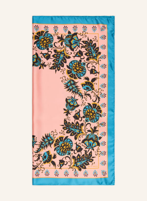 ETRO Seidentuch LACHS / HELLBLAU / SCHWARZ