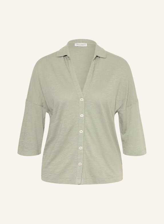 Marc O'Polo Jerseybluse mit 3/4-Arm HELLGRÜN