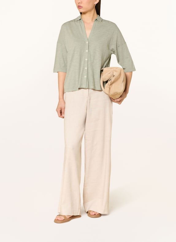 Marc O'Polo Jersey blouse met 3/4 mouwen LICHTGROEN
