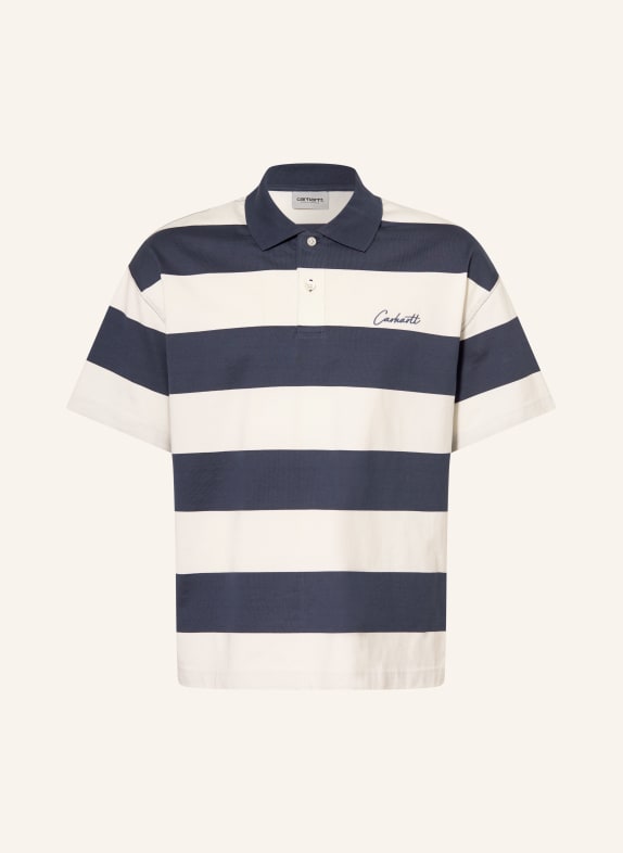 carhartt WIP Jersey-Poloshirt DELRAY DUNKELBLAU / WEISS