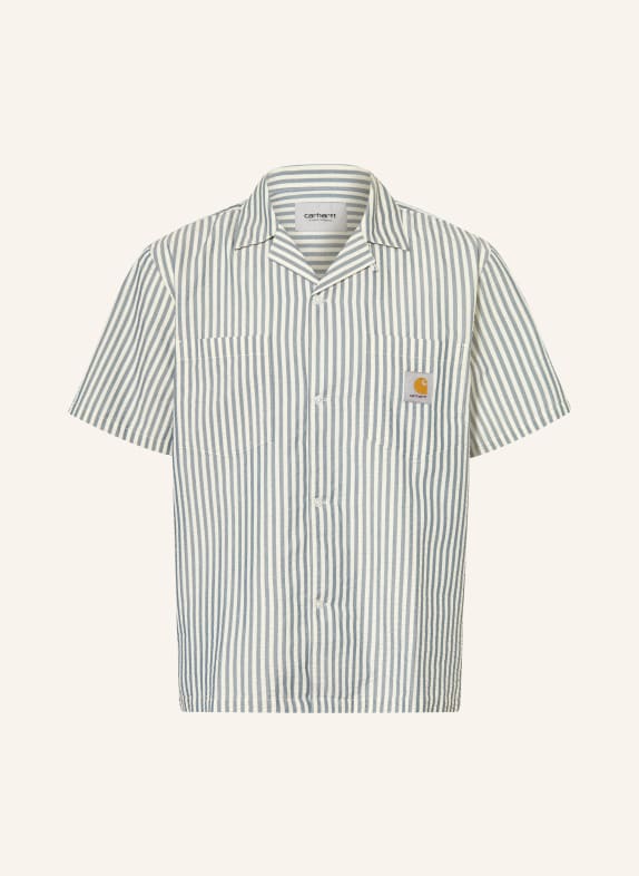 carhartt WIP Resorthemd LEAVEL Comfort Fit BLAUGRAU / WEISS