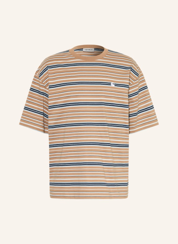 carhartt WIP ZANE T-shirt LIGHT BROWN / LIGHT BLUE / DARK BLUE