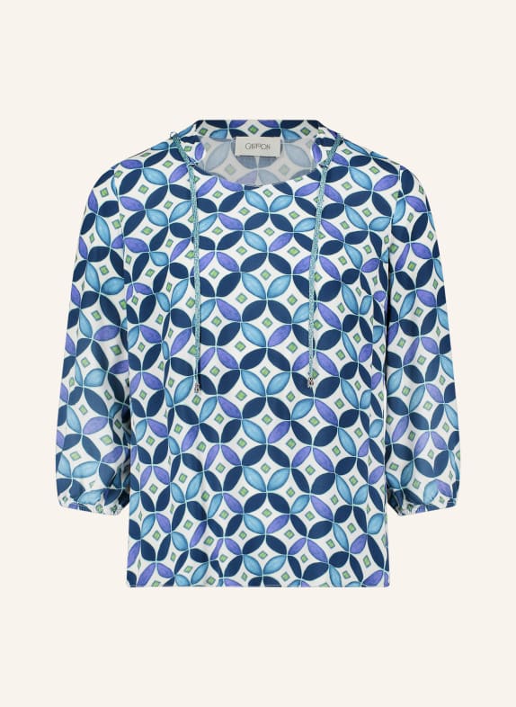 CARTOON Blouse met 3/4-mouwen BLAUW / GROEN / WIT