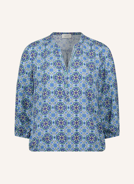 CARTOON Blusenshirt mit 3/4-Arm BLAU / GRÜN / WEISS