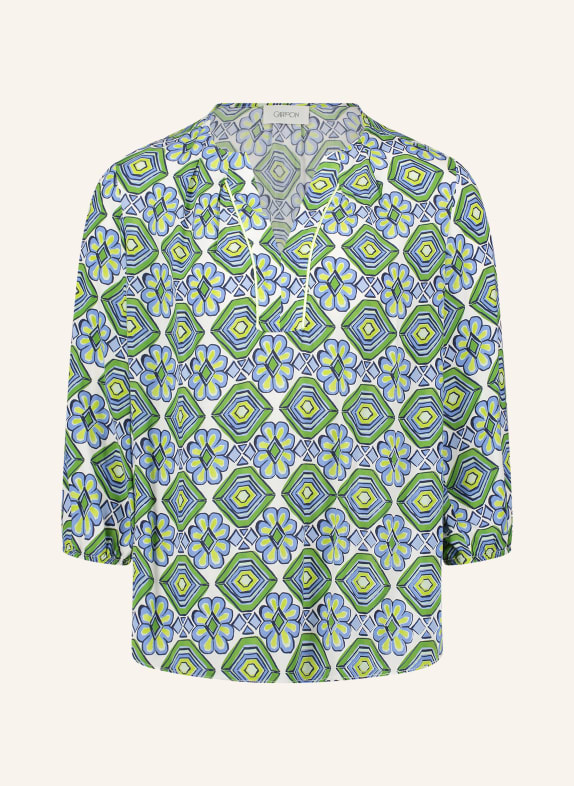 CARTOON Blouse met 3/4-mouwen GROEN / GEEL / LICHTBLAUW