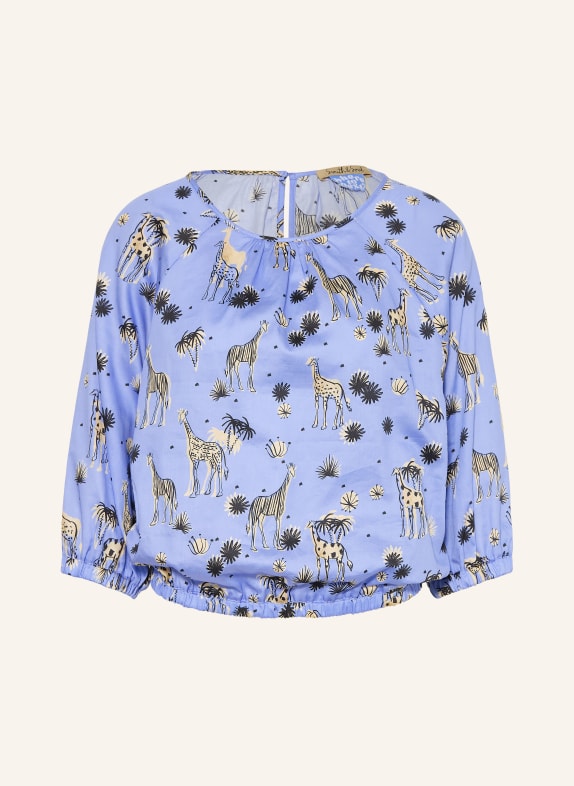 Smith & Soul Blouse met 3/4-mouwen LICHTBLAUW / WIT / ZWART