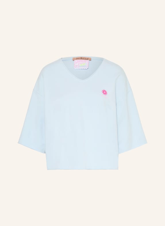 Smith & Soul Mikina s 3/4 rukávem TMAVĚ MODRÁ / RŮŽOVÁ / RŮŽOVÁ