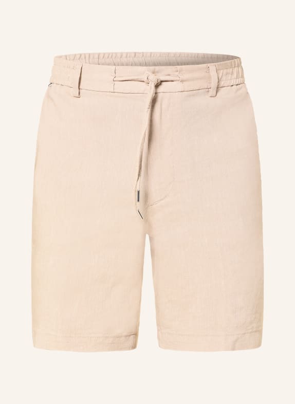 BOSS Shorts KANE mit Leinen HELLBRAUN