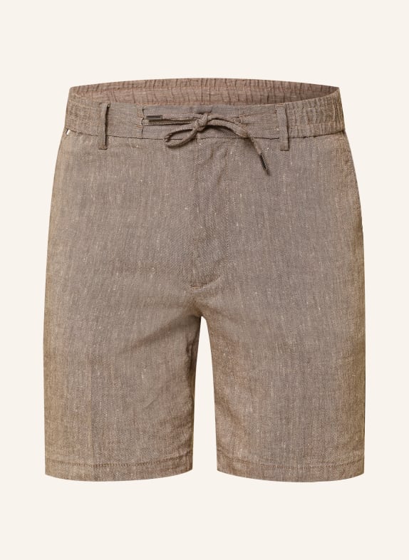 BOSS Short KANE avec lin MARRON