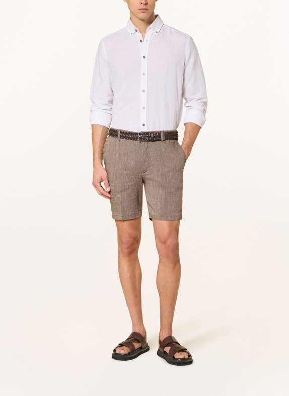 BOSS Shorts KANE i linne BRUN