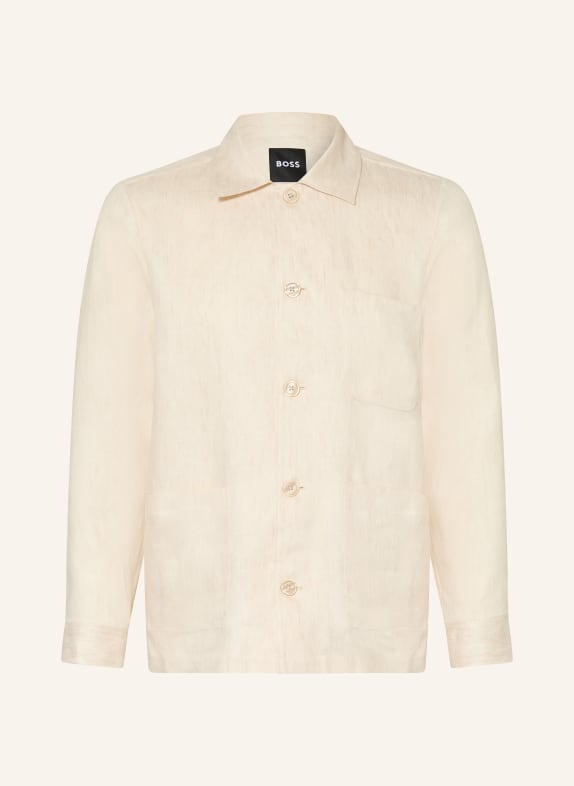 BOSS Overjacket aus Leinen BEIGE