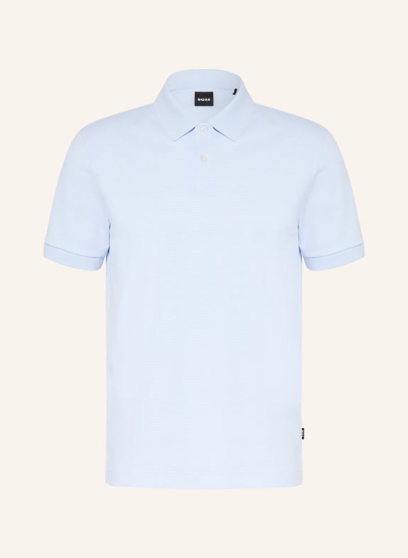 BOSS Koszulka polo z pikowanym wzorem PARLAY JASNONIEBIESKI