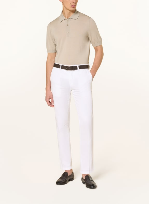 BOSS Stickad pikétröja NOLANO BEIGE
