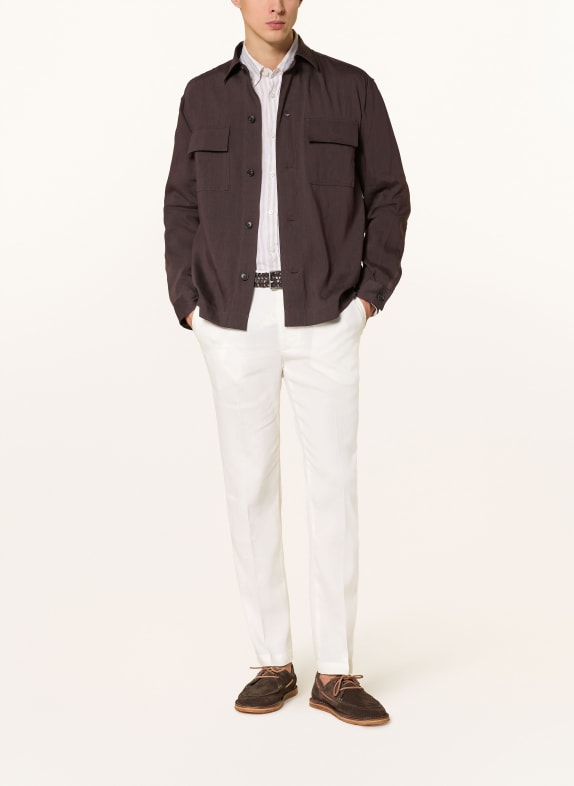 BOSS Hose KANE Extra Slim Fit mit Leinen WEISS