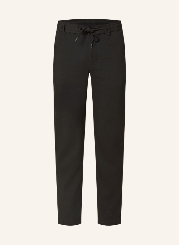 BOSS Pantalon KANE coupe extra slim avec lin NOIR