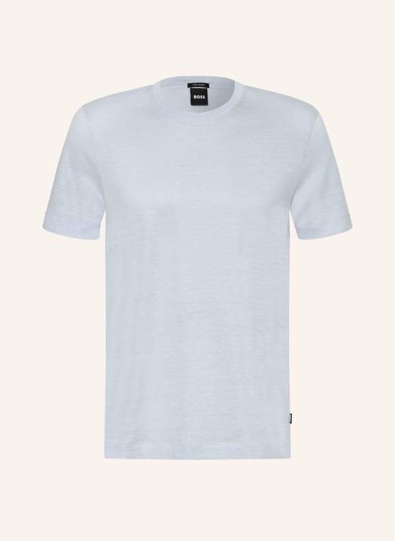 BOSS T-shirt THOMPSON en lin BLEU CLAIR