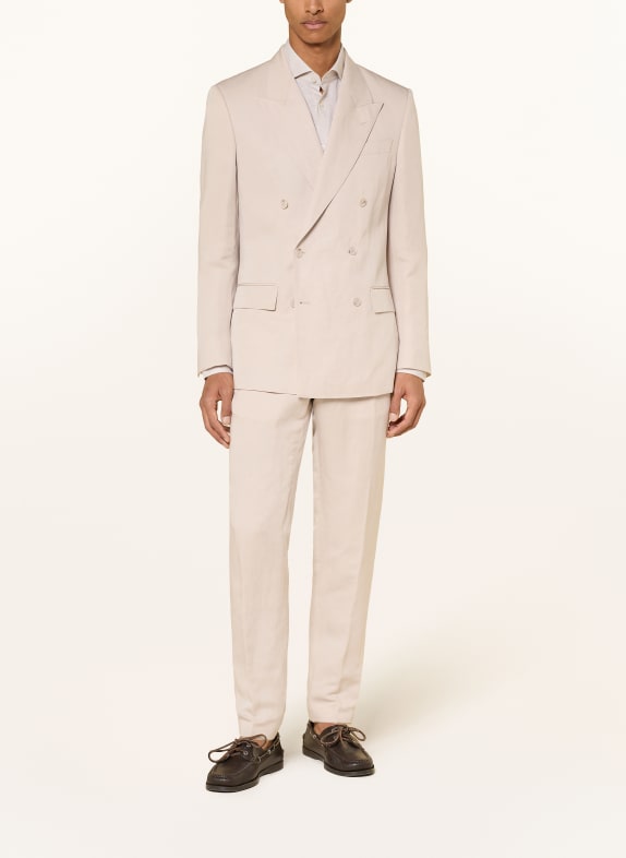 BOSS Anzughose Slim Fit mit Leinen 075 OPEN GREY