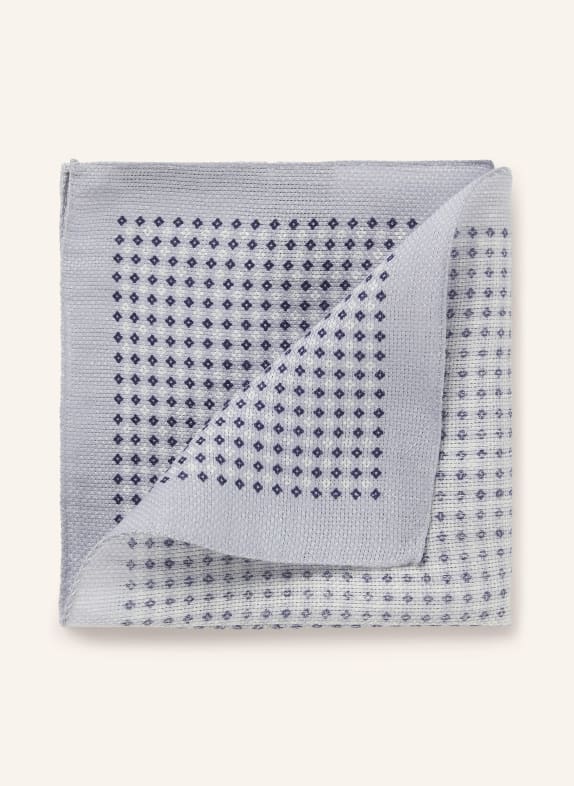 BOSS Linen pocket square BLUE GRAY / DARK BLUE / WHITE