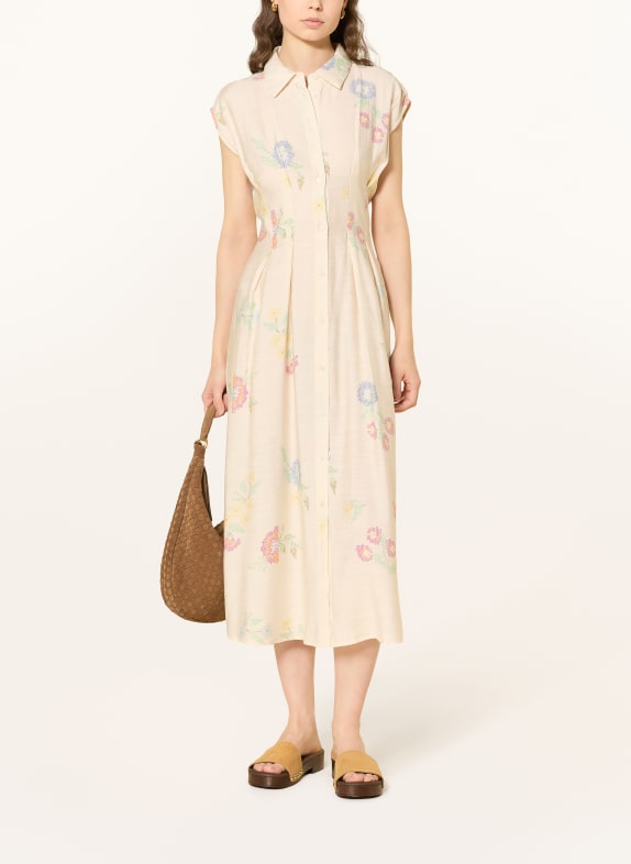ICHI Shirt Dress IHGINNI CREAM / PINK / GREEN