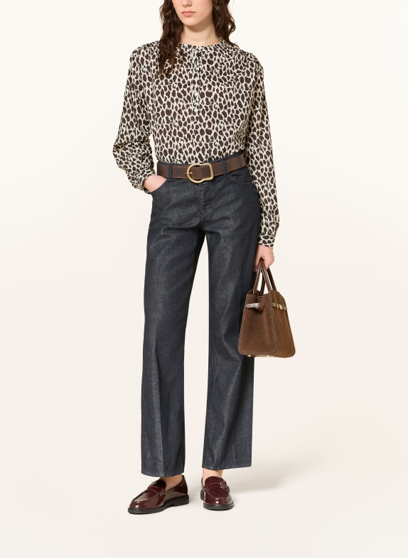 lilienfels blouse CRÈME / MARRON FONCÉ / ZWART
