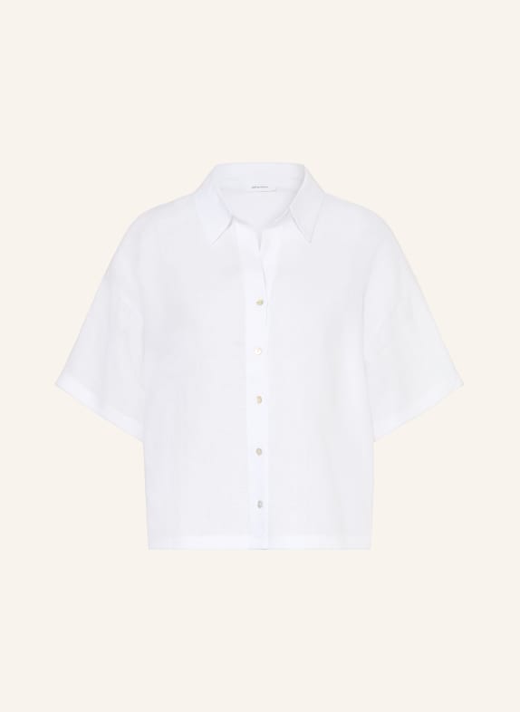 darling harbour Overhemdblouse in materiaalmix met linnen WHITE