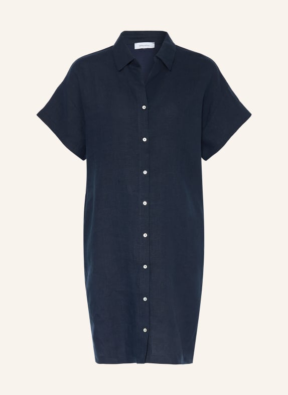 darling harbour Sukienka koszulowa z mieszanki materiałów z dodatkiem lnu NAVY