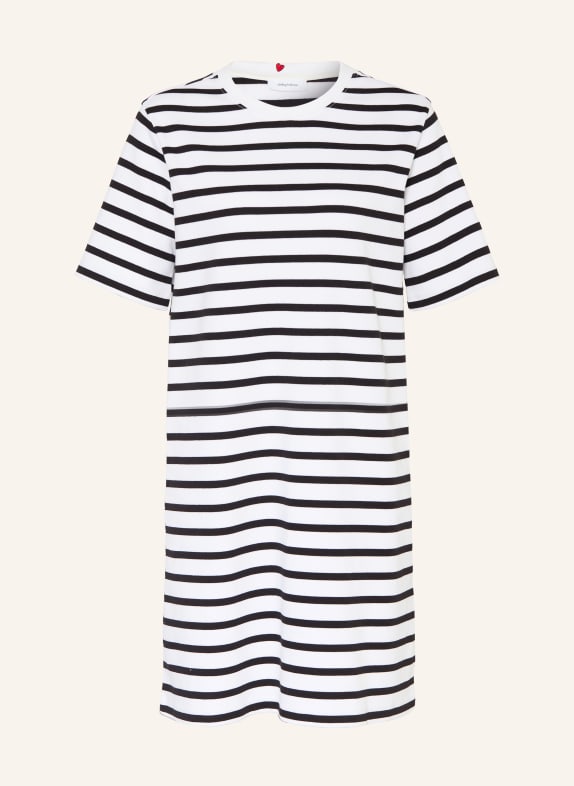 darling harbour jersey dress WHITE / BLACK