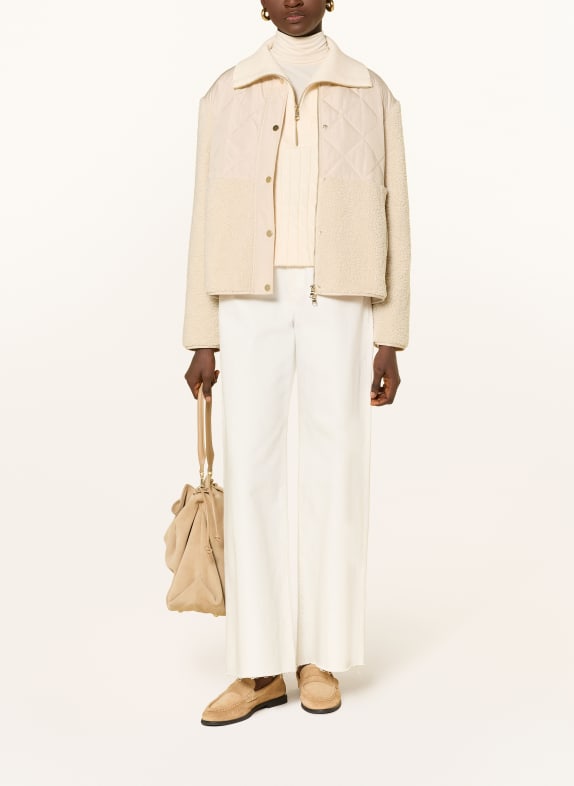 darling harbour Steppjacke im Materialmix mit Teddyfell BEIGE