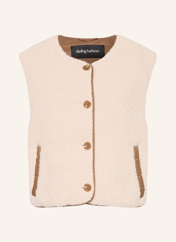 darling harbour Teddy fur vest BEIGE