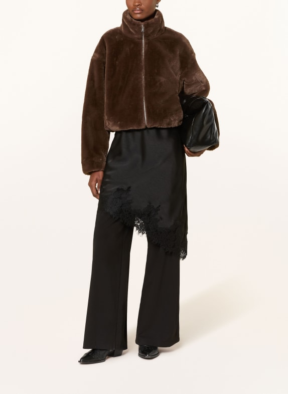 darling harbour Kunstfell-Jacke BROWN