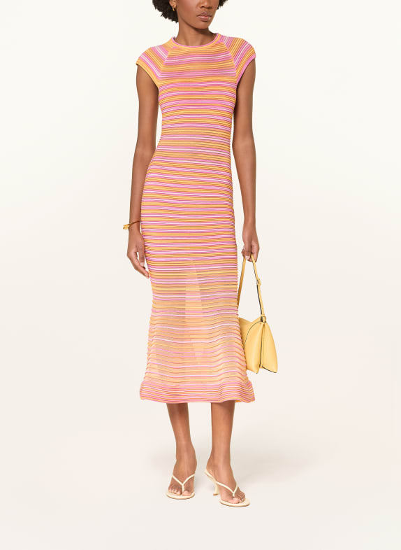 SIMKHAI Strickkleid DANICA GELB / HELLROSA / PINK