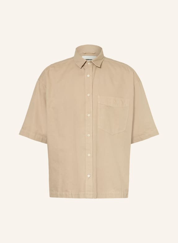 ARMEDANGELS Kurzarm-Hemd Comfort Fit BEIGE
