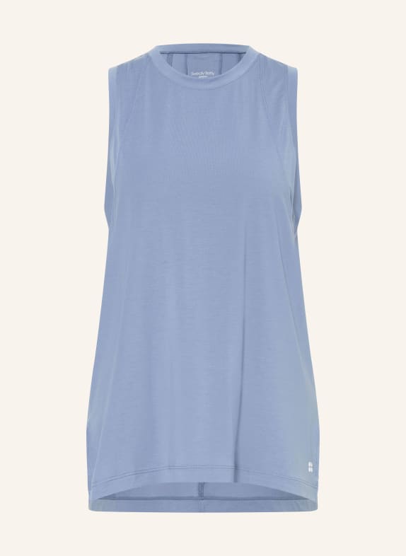 Sweaty Betty Tanktop SOFT FLOW STUDIO LICHTBLAUW