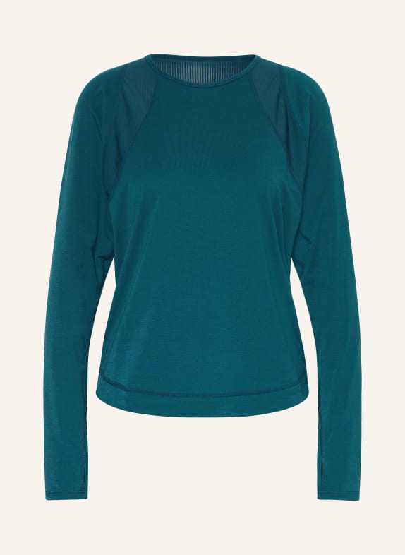 Sweaty Betty T-shirt met lange mouwen BREATHE EASY PETROL