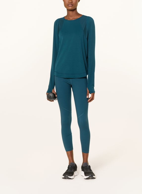 Sweaty Betty T-shirt met lange mouwen BREATHE EASY PETROL