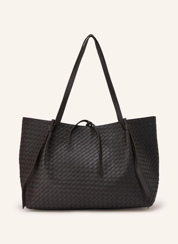 MRS & HUGS Shopper mit Pouch DUNKELBRAUN / SILBER