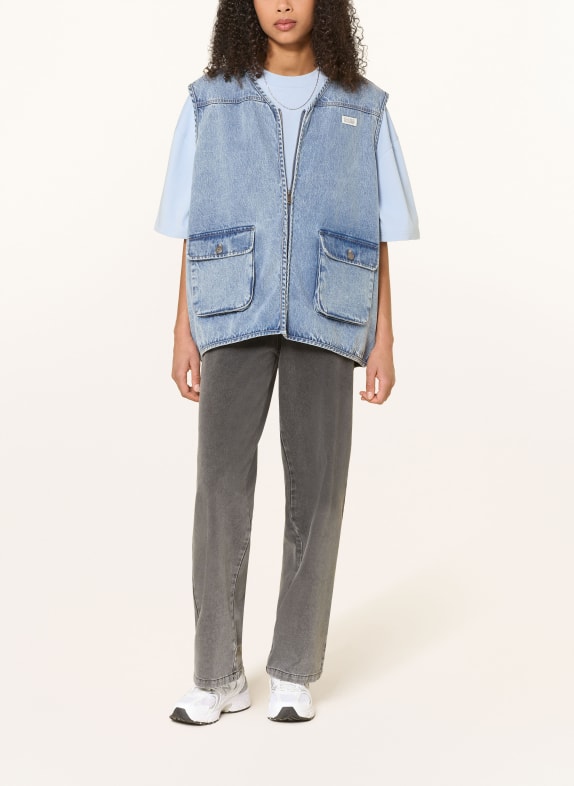 KARO KAUER Gilet en jean oversize BLEU