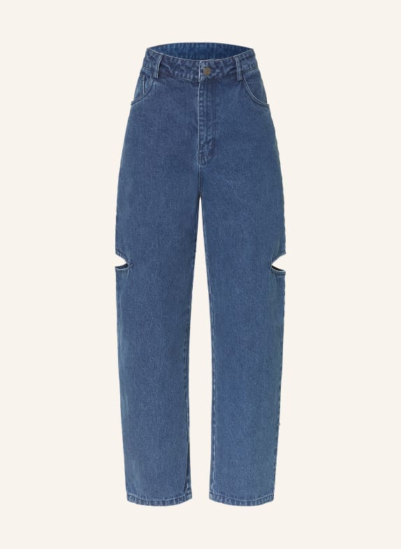 KARO KAUER Wide Leg Jeans mit Cut-outs 500 BLUE