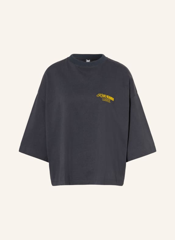 KARO KAUER Cropped-Shirt DUNKELBLAU / DUNKELGELB