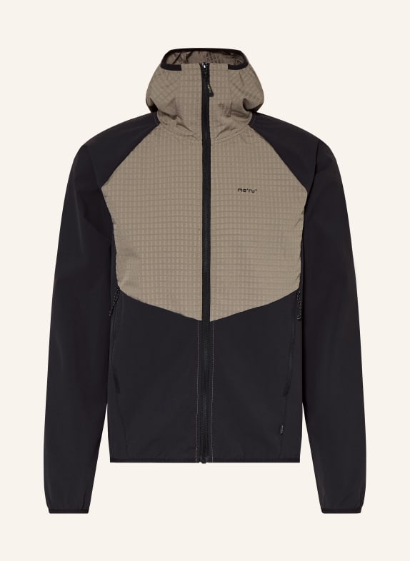 me°ru' Softshell-Jacke LALITPUR KHAKI / SCHWARZ