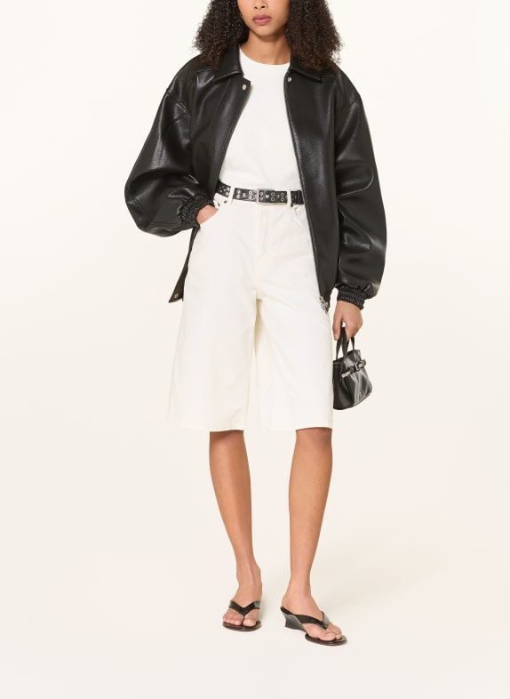 HAIKURE NEW BECKY denim Bermuda shorts T0341 OFF WHITE