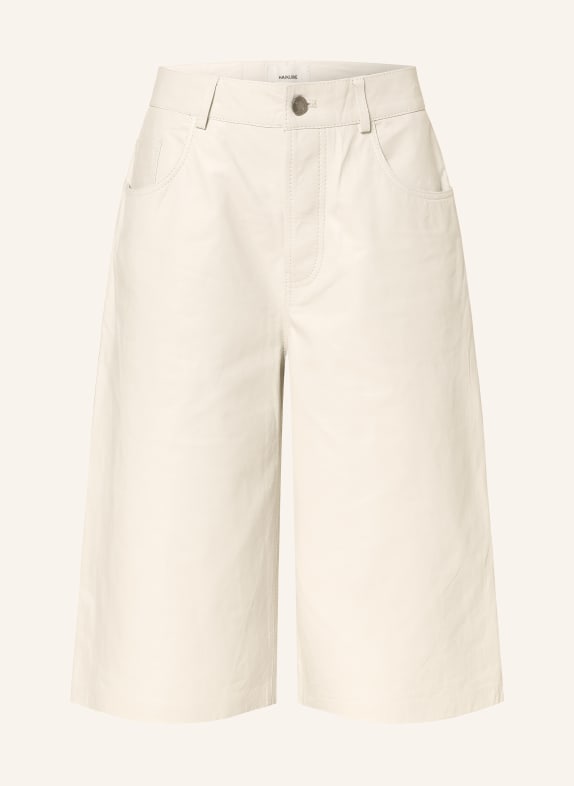 HAIKURE Leder-Bermudas NEW BECKY WRINCLED CREME