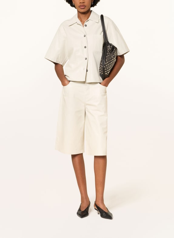 HAIKURE Leren bermuda NEW BECKY WRINCLED CRÈME