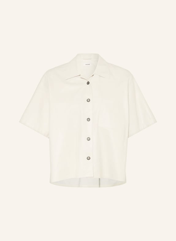 HAIKURE Hemdbluse AVRIL WRINCLED aus Leder CREME