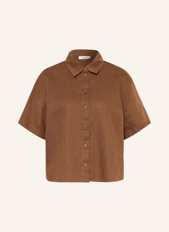Marc O'Polo DENIM Hemdbluse mit Leinen BRAUN