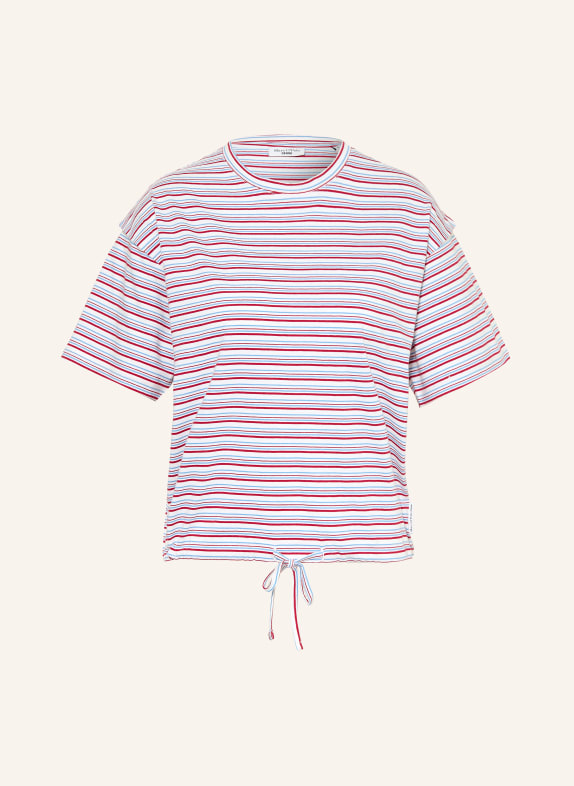 Marc O'Polo DENIM koszulka CIEMNOCZERWONY / CIEMNOBRĄZOWY / BIAŁY