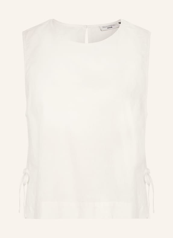 Marc O'Polo DENIM Blusentop mit Leinen WEISS