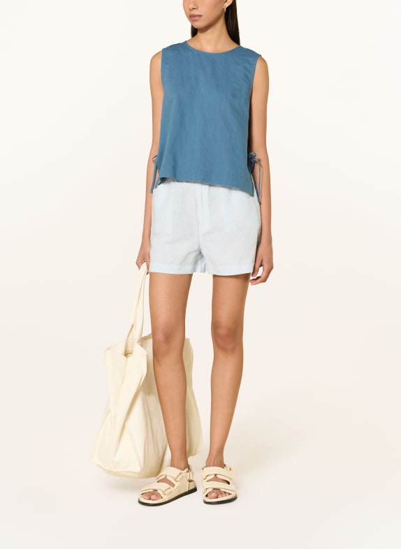 Marc O'Polo DENIM Blusentop mit Leinen BLAU